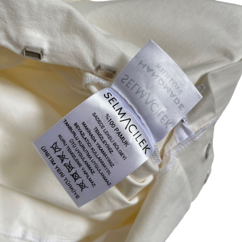 SELMACILEK Canvas Salopet Pants in Ecru - Picture 7 of 10